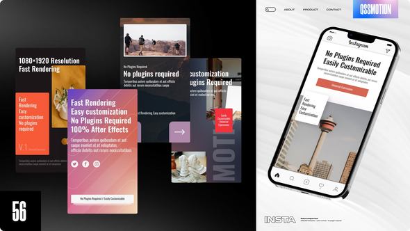 Videohive Stylish Instagram Stories 44872661 Video Displays template preview