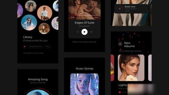 Videohive Podcast Music Instagram Stories Openers template preview