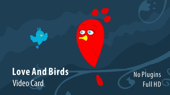Videohive Love And Birds Video Card Video Displays template preview