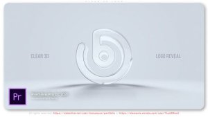 Clean 3d Logo Premiere Pro template preview