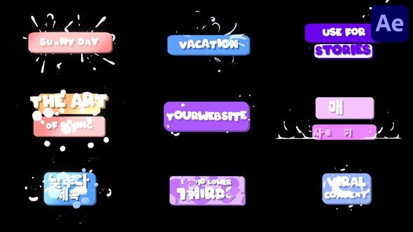 Videohive Liquid Motion Lower Thirds for After Effects Elements template preview