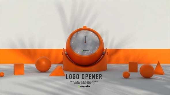 Videohive 3D Clock Logo Logo Stings template preview