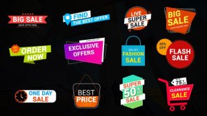 Videohive Sale Badges & Labels Pack Titles template preview