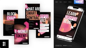 Videohive Crypto Blog Instagram Stories Video Displays template preview