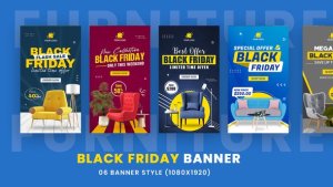 Videohive Black Friday Furniture Banner Sale Product Promo template preview