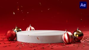Videohive Christmas Confetti Product Podium | After Effects Template Product Promo template preview