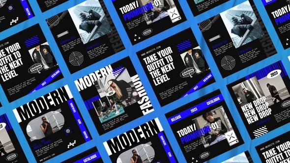 Videohive Tixcel Futuristic Instagram Posts Product Promo template preview