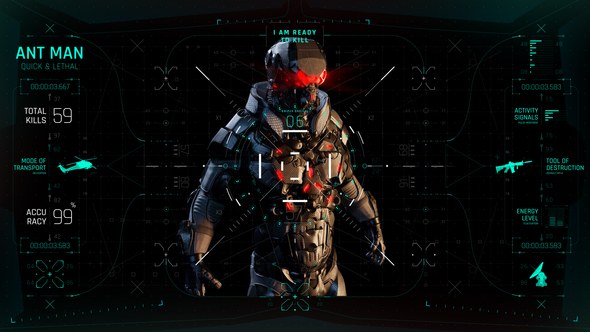 Videohive HUD UI Game Warrior Screen 02 Elements template preview