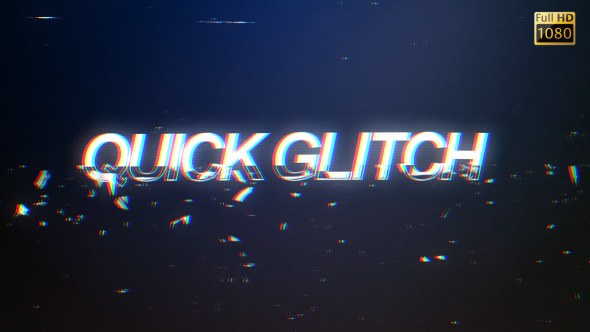 Videohive Quick Glitch Logo Stings template preview