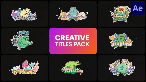 Videohive Cartoon Frogs Titles for After Effects Titles template preview
