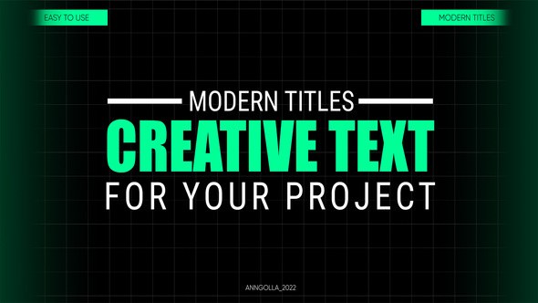 Videohive Modern Titles Pack 40580375 Titles template preview