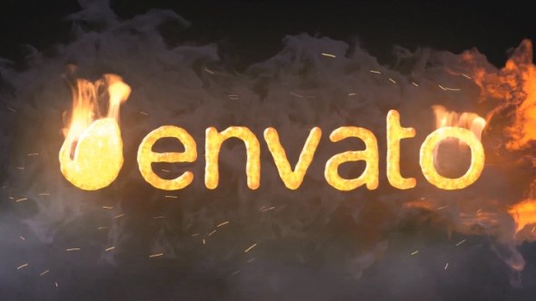 Fire Logo Reveal Video Displays template preview