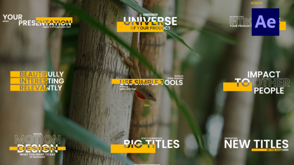 Videohive Yellow Corporate Titles Titles template preview