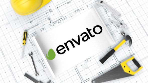 Videohive Construction Blueprint Logo Logo Stings template preview