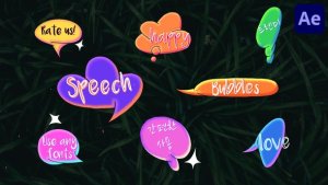Videohive Spray Paint Speech Bubbles | After Effects Titles template preview