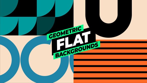 Videohive Geometric Flat Backgrounds Elements template preview