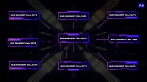 Videohive Hud Gradient Call Outs | After Effects Titles template preview