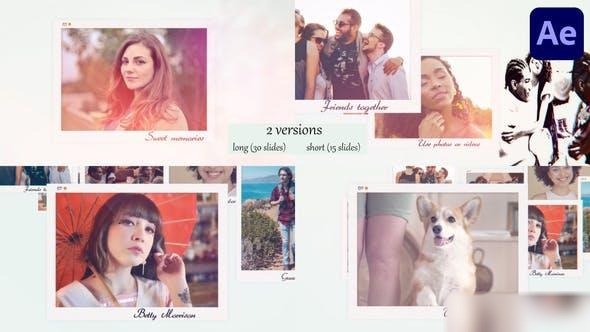 Videohive Sweet Frames Memories Slideshow for After Effects Openers template preview