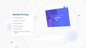 Animated Devices Mockup Pack Video Displays template preview