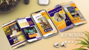 Videohive Instagram Reel Story Yellow Product Promo template preview