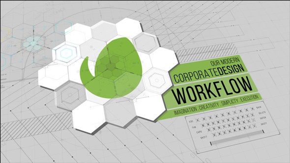 Videohive Corporate Workflow Video Displays template preview
