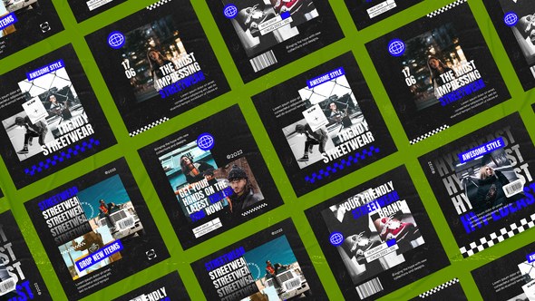 Videohive Essen Powerful Streetwear Posts Product Promo template preview