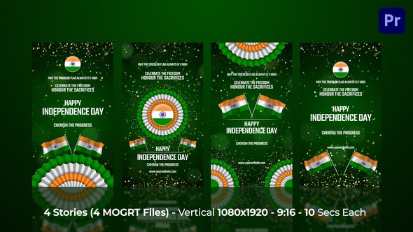 Indian Independence Day Stories MOGRT Premiere Pro template preview