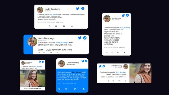 Videohive Tweets Pack Titles template preview