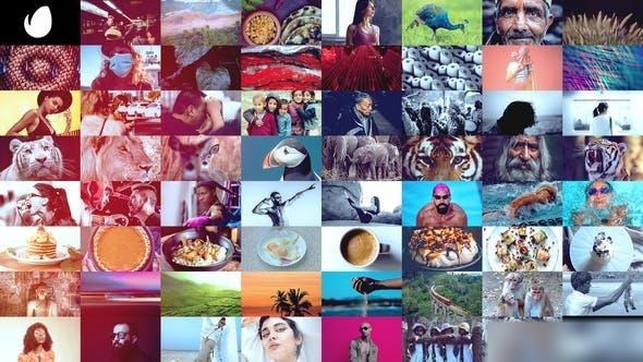 Videohive Mosaic Photo Wall Openers template preview