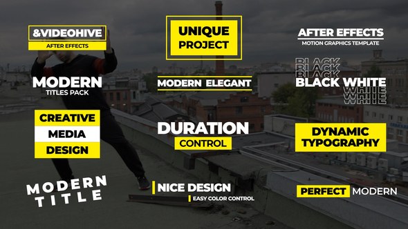 Videohive Modern Titles | AE 43897419 Titles template preview
