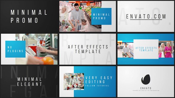 Minimal Promo Video Displays template preview