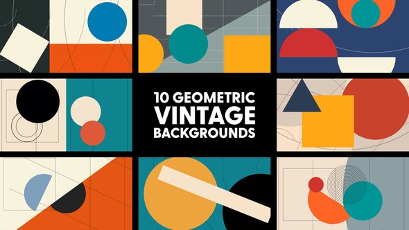 Videohive Geometric Vintage Backgrounds Elements template preview