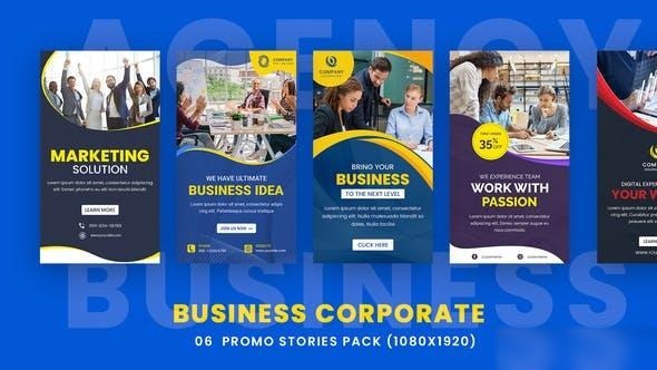 Videohive Business Corporate Promo Stories Pack 35888096 Openers template preview