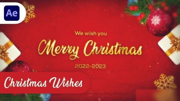 Videohive Merry Christmas Wishes || Christmas Titles Openers template preview