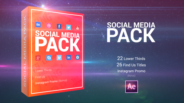 Social Media Pack Video Displays template preview