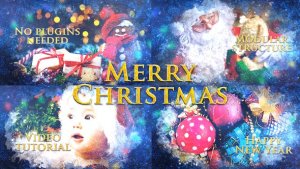 Merry Christmas Slideshow / Holiday Greetings / Winter Memories Album / New Year Titles Video Displays template preview
