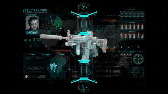 Videohive HUD Info Miltary Rifle Elements template preview