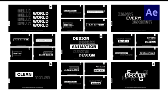 Videohive 12 Clean RGB Glitch Titles / Ae Titles template preview