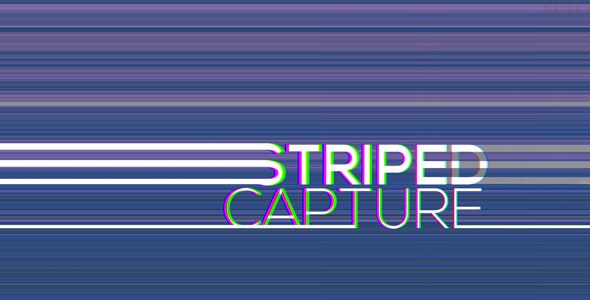 Videohive Striped capture Video Displays template preview