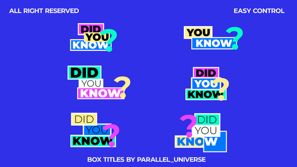 Videohive Box Titles V3.0 | AE Titles template preview