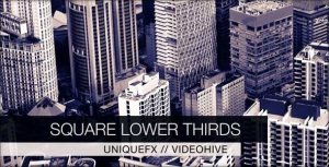 Square Lower Thirds Video Displays template preview