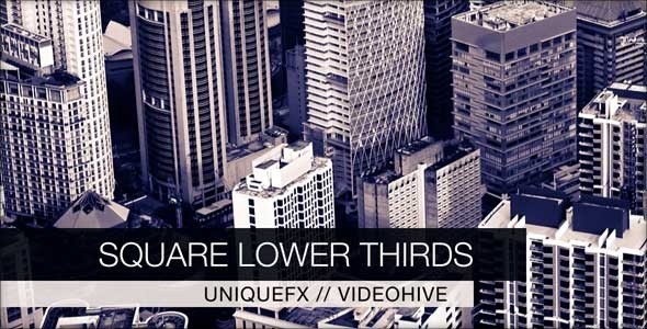 Square Lower Thirds Video Displays template preview