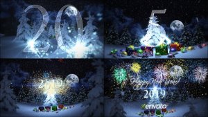 New Year Countdown Video Displays template preview