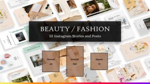 Videohive Beauty | Fashion Instagram Stories and Posts Broadcast-packages template preview