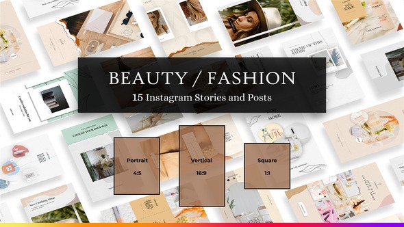 Videohive Beauty | Fashion Instagram Stories and Posts Broadcast-packages template preview