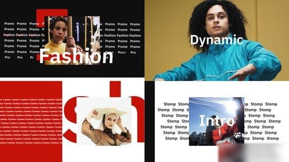 Videohive Fashion Stomp Intro Openers template preview