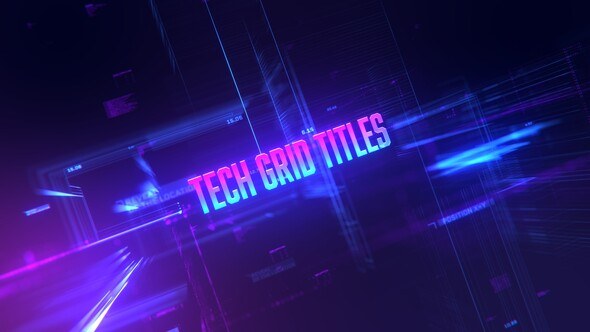 Videohive Tech Grid Titles Titles template preview