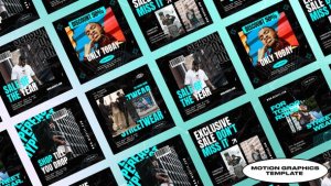 Reteal Social Media Posts | Mogrt Premiere Pro template preview