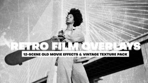 Videohive 12-Scene Retro Film Overlays вЂ“ Old Movie Effects & Vintage Texture Pack Elements template preview
