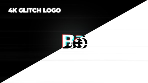 Videohive Minimal Glitch Logo 25962249 Logo Stings template preview